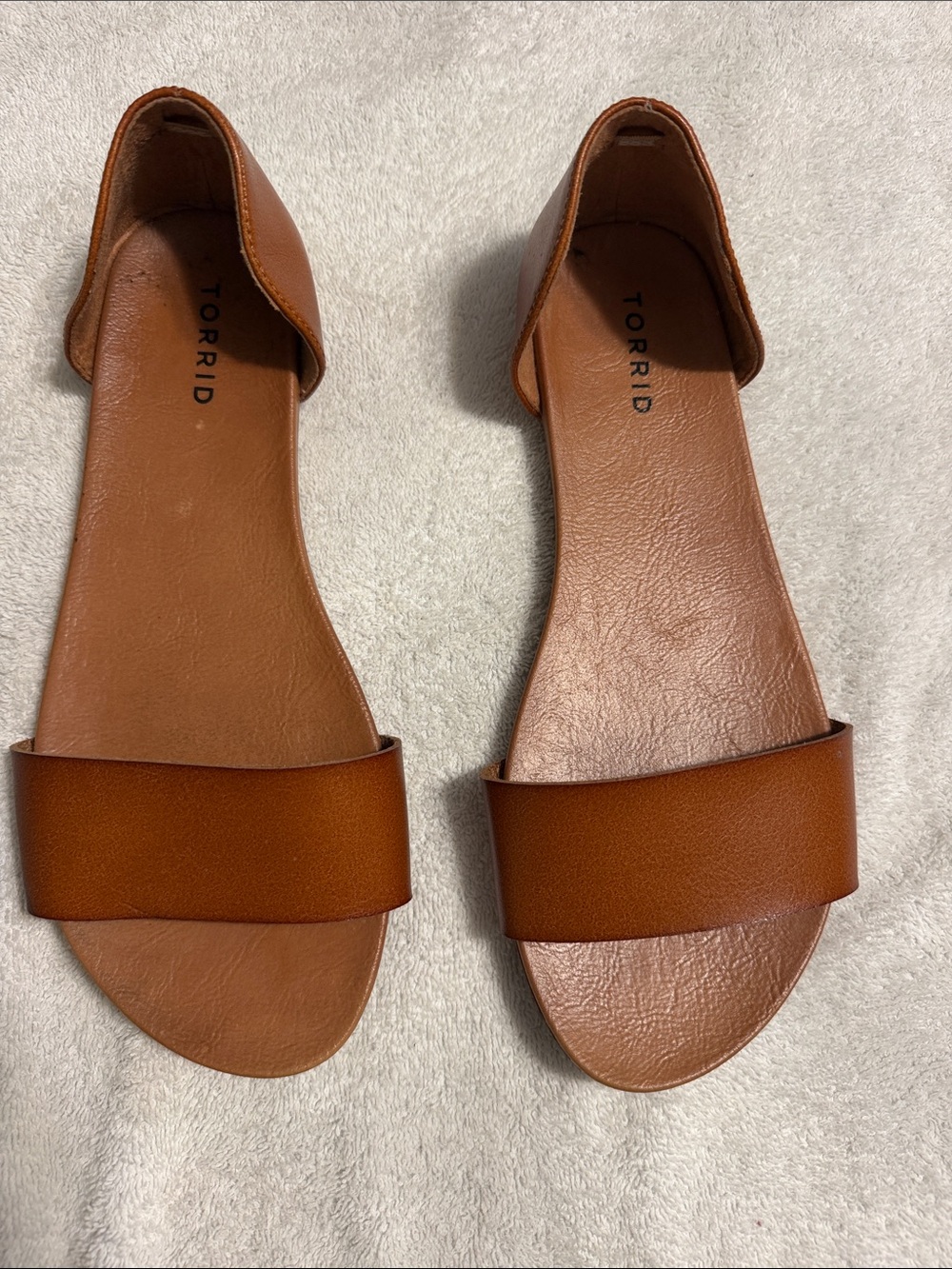 Torrid Brown Open-Toe Flat Sandals